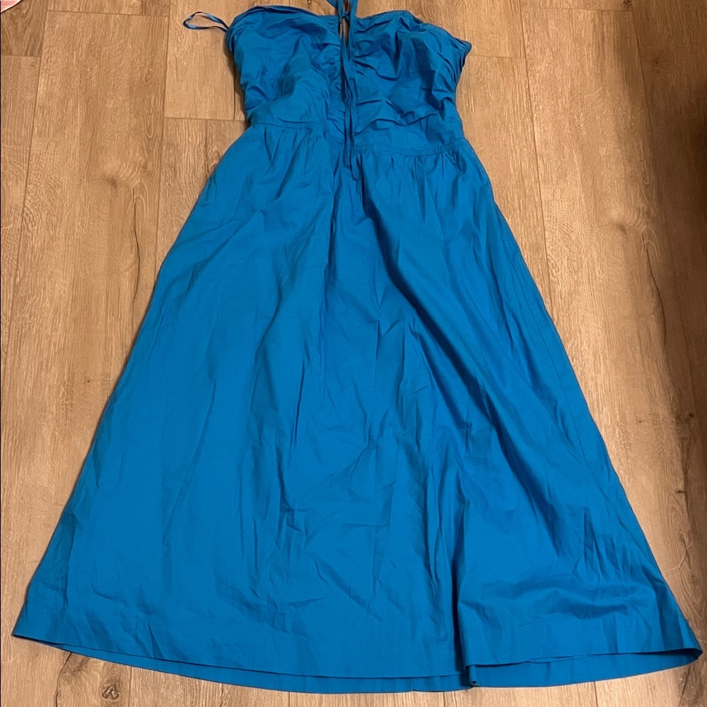 LOFT Strapless Vibrant Blue Dress